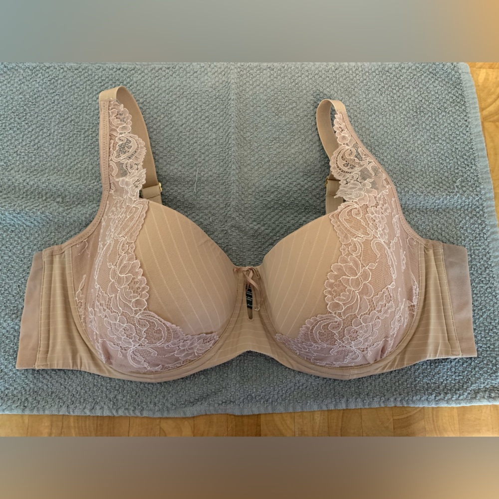 Ashley Graham lined lace accented Bra
